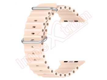 Light pink silicone band for smartwatch Apple Watch Ultra 49mm, A2684